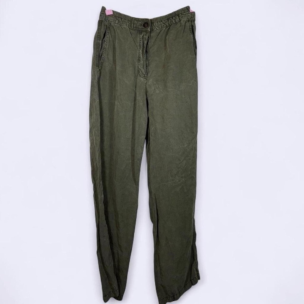 Zara Olive Utility Pants Gorpcore Workwear Elastic Waist